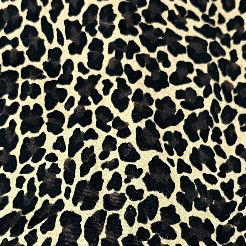 J. Crew Brown Leopard Print Pencil Cotton Bi-Stretch Skirt Lined Womens Sz 8 - Picture 2 of 5